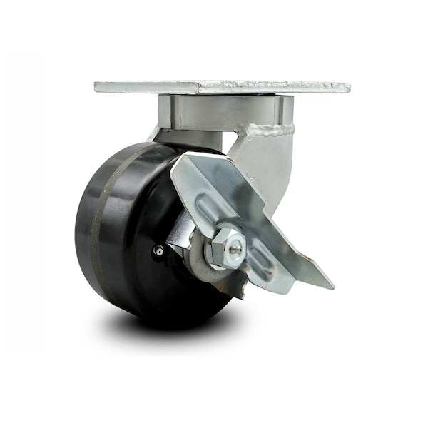 6 Inch Extra Heavy Duty Phenolic Wheel Swivel Caster with Brake and Swivel Lock